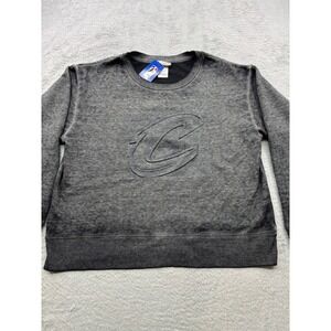 NBA Cleveland Cavaliers Mens Large Grey Embossed Logo Mineral Wash Sweatshirt